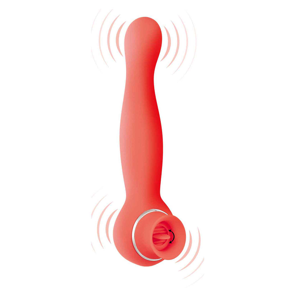 Blaze Lucious Licker Vibe Coral | 782631319217 | Available at EroticWarehouse.com