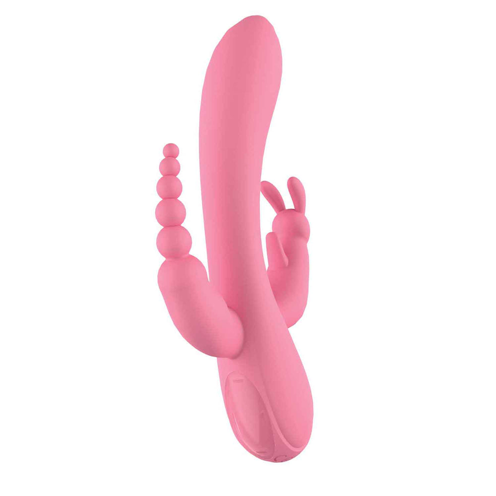 The Beat Trifecta Massager Pink | 782631319613 | Available at EroticWarehouse.com
