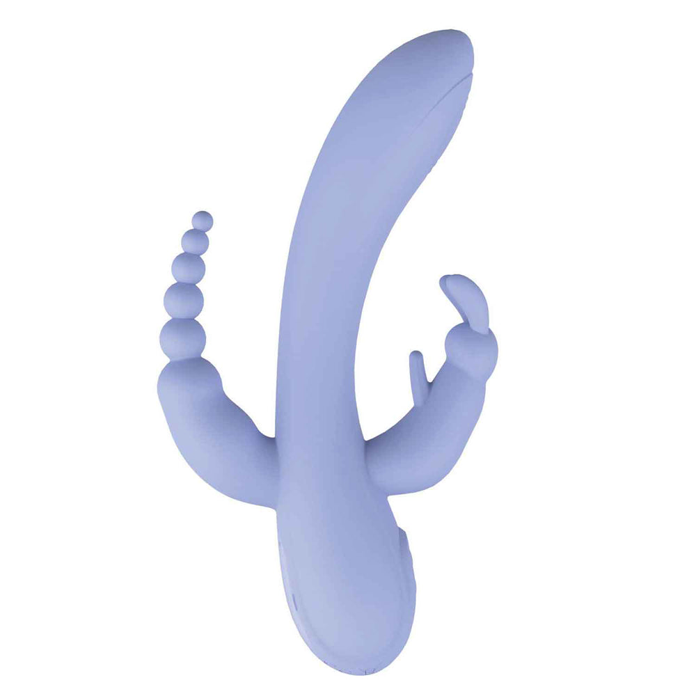 The Beat Trifecta Massager Violet | 782631319620 | Available at EroticWarehouse.com