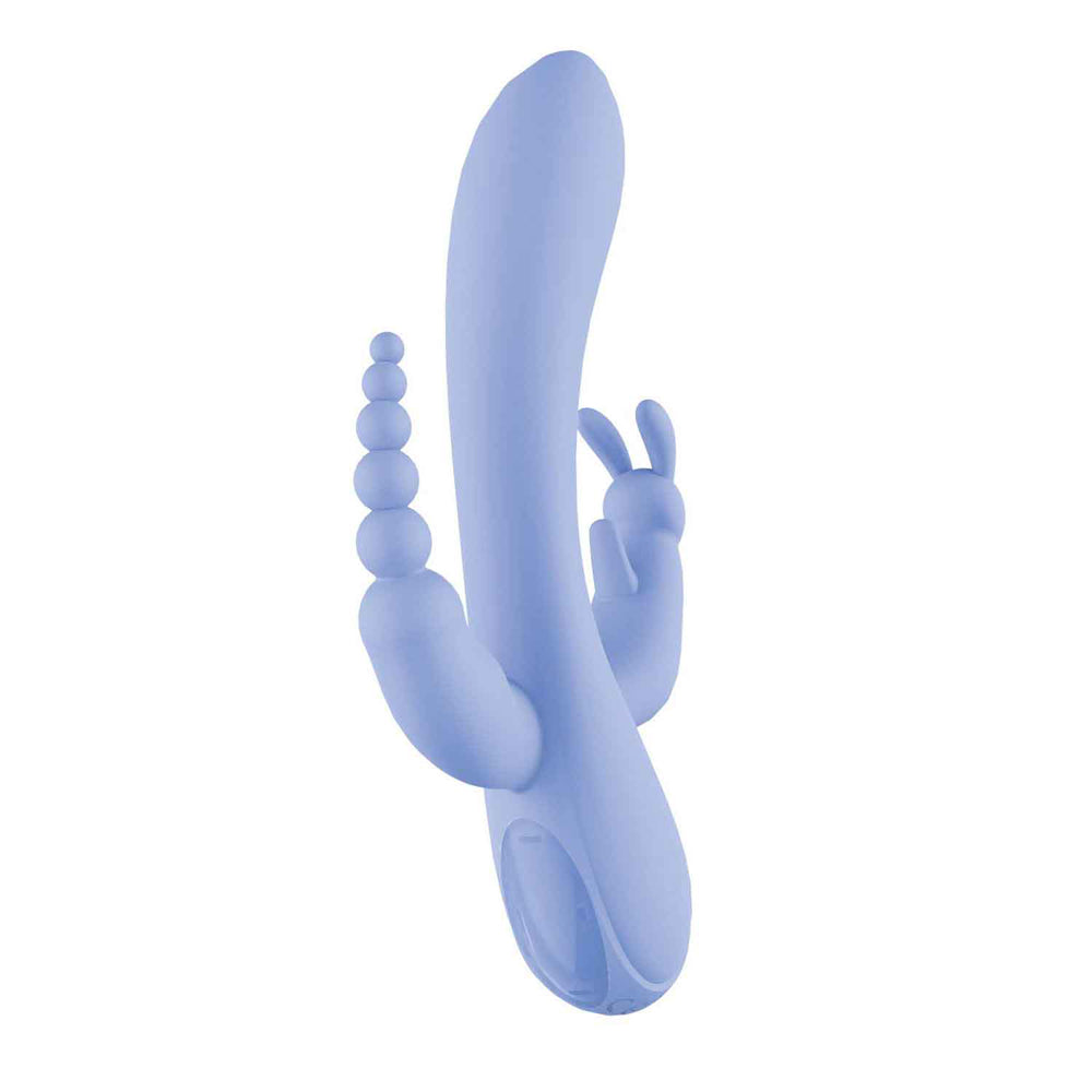 The Beat Trifecta Massager Violet | 782631319620 | Available at EroticWarehouse.com