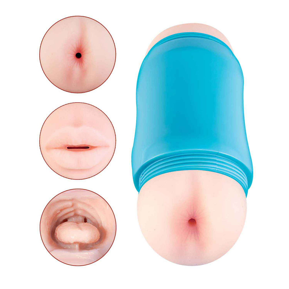 Delite Two Ways Mouth & Ass White | 782631319705 | Available at EroticWarehouse.com