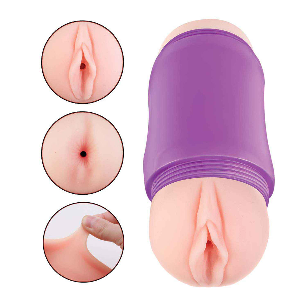 Delite Two Ways Vagina & Ass White | 782631319804 | Available at EroticWarehouse.com