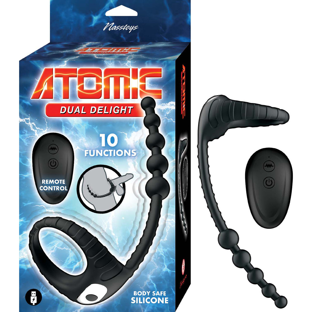Atomic Dual Delight Black | 782631320206 | Available at EroticWarehouse.com