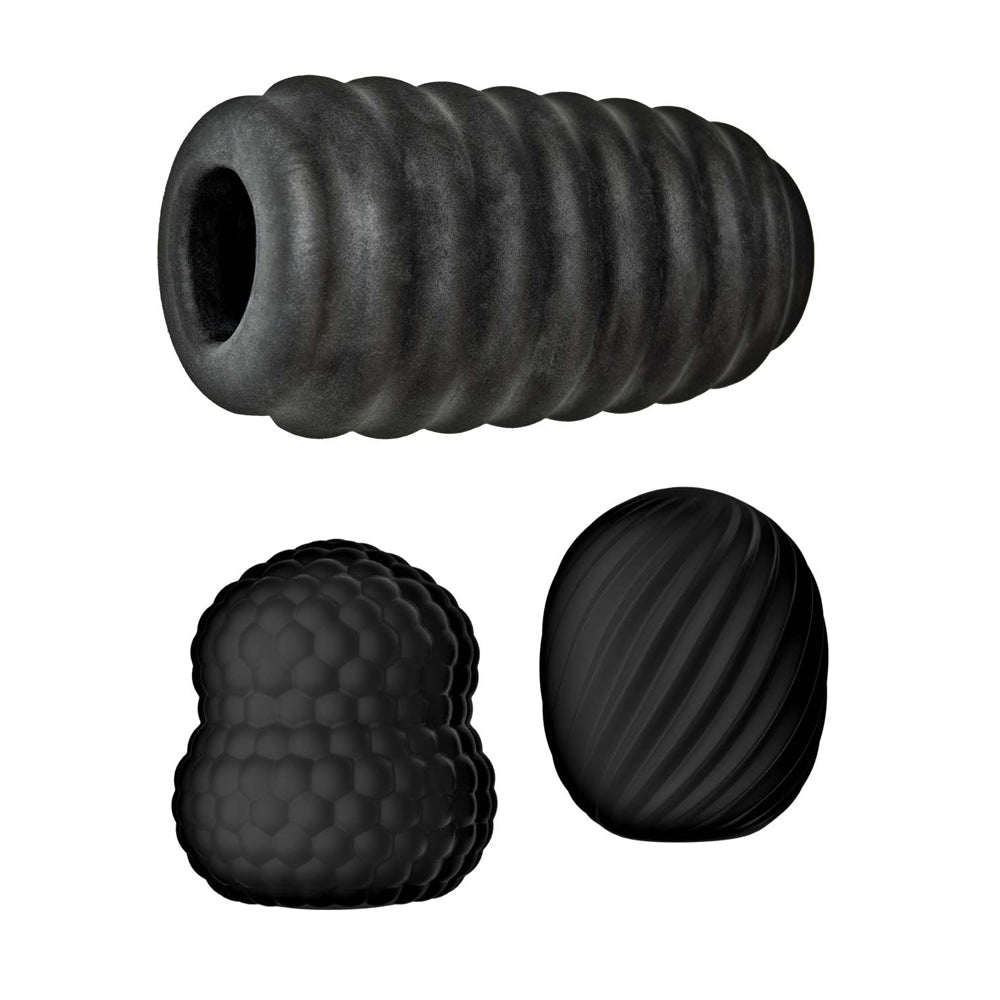Delite Pocket Masturbator Kit Black | 782631320503 | Available at EroticWarehouse.com