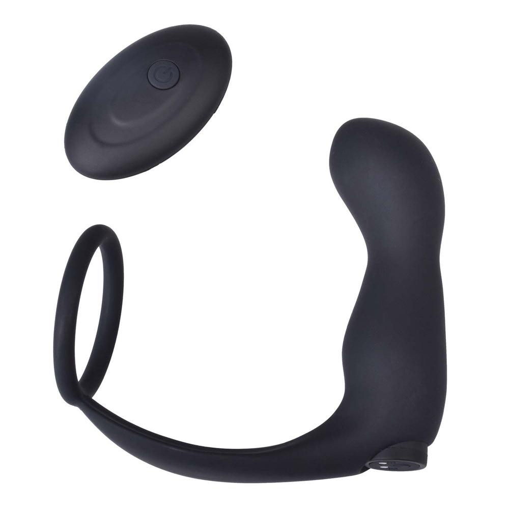 Ass-Sation Remote Contoured Anal Plug Black | 782631322002 | Available at EroticWarehouse.com