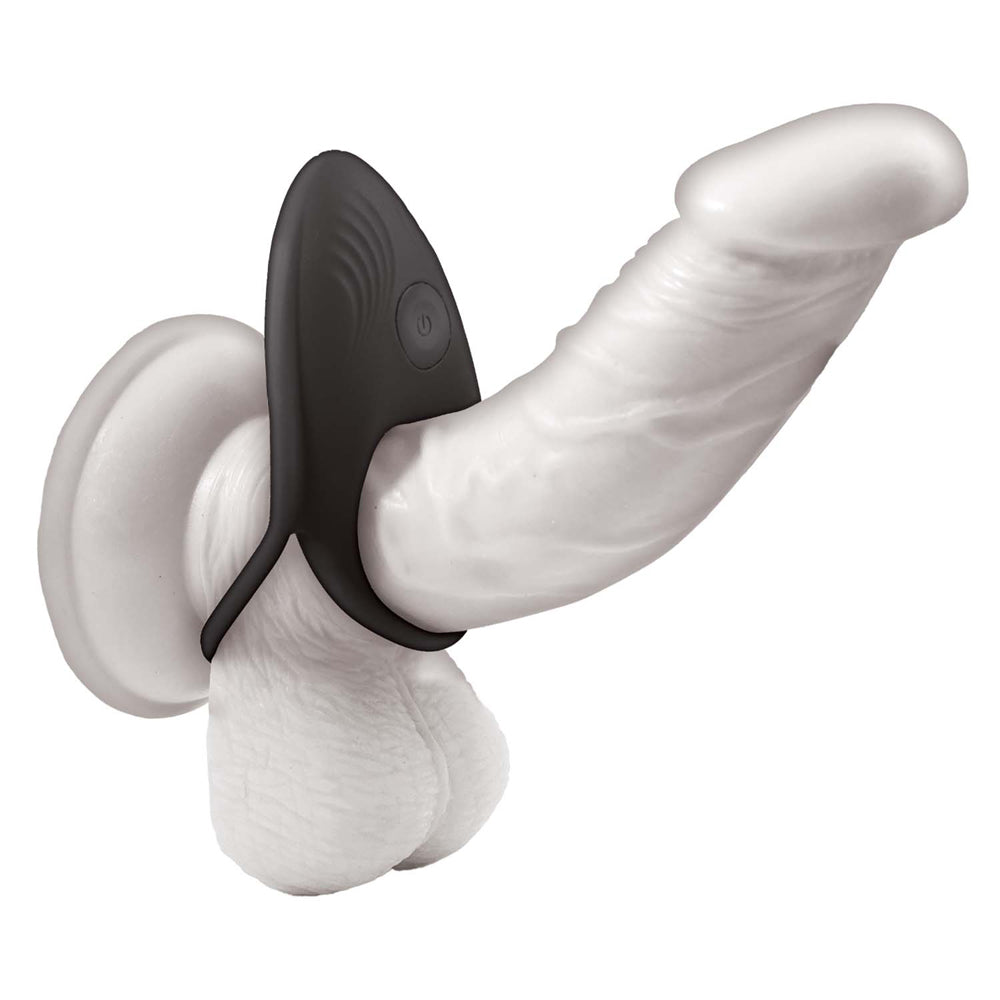 Cockpower Vibrating Ring W/Adjustable Cock Tie Black | 782631324600 | Available at EroticWarehouse.com