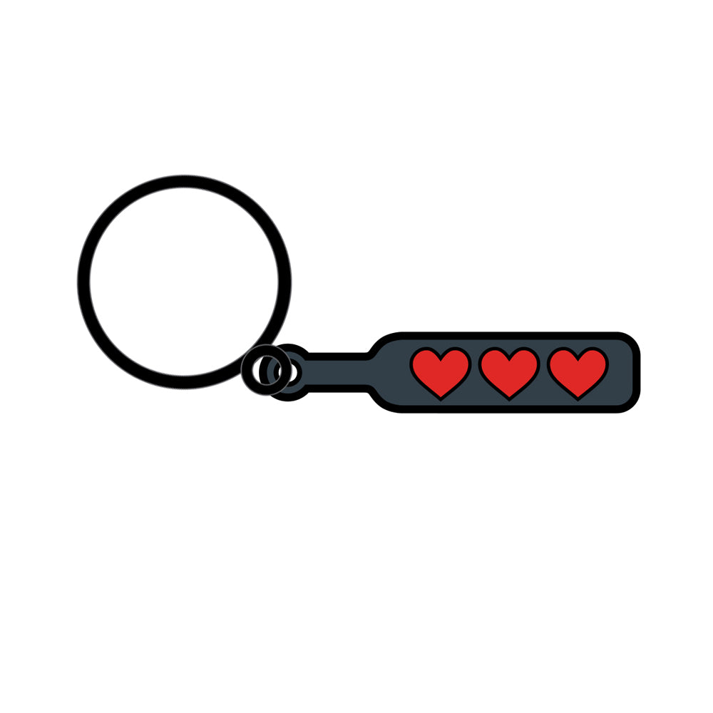 Hearts Paddle Keychain | 785571086775 | Available at EroticWarehouse.com