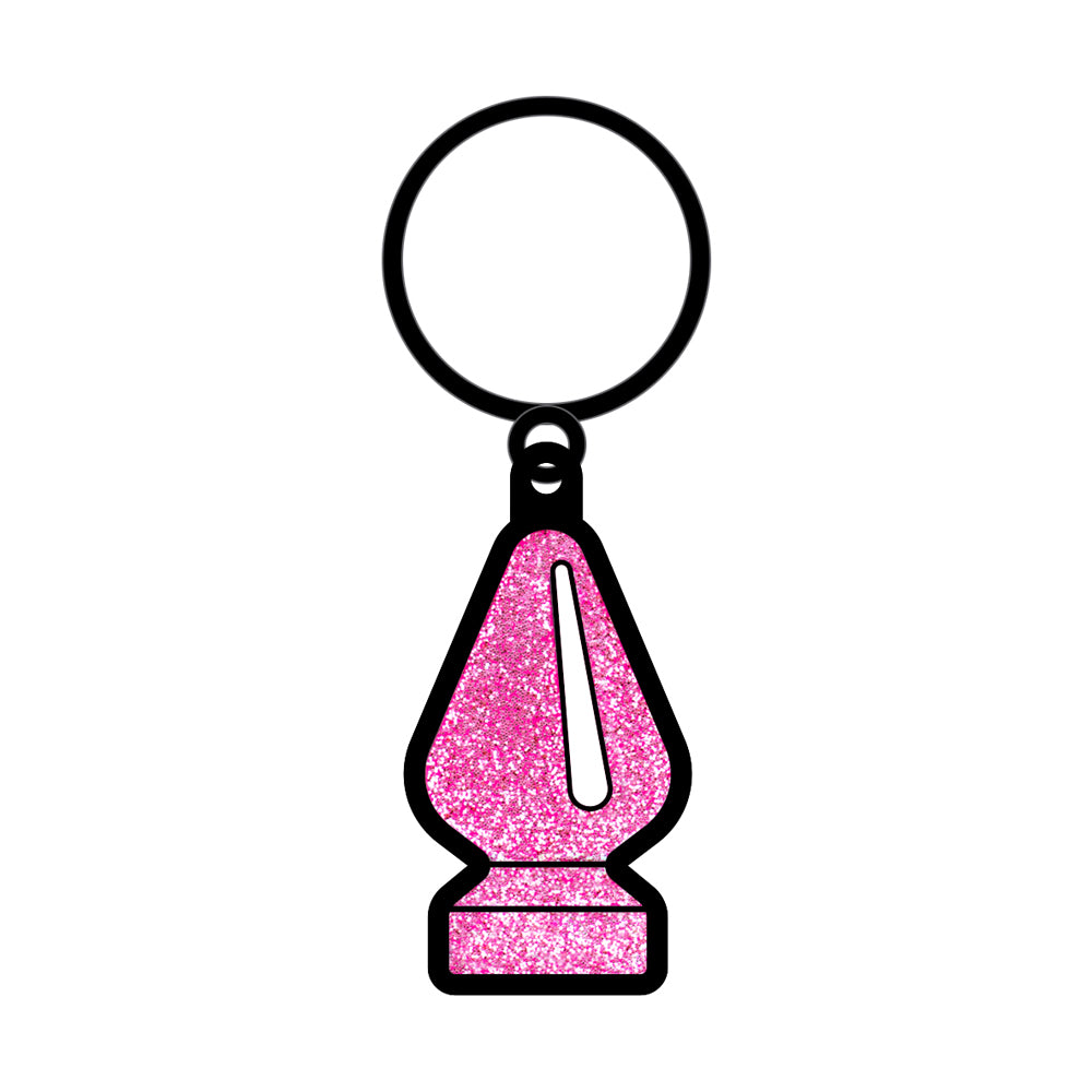 Pink Glitter Butt Plug Keychain | 785571086799 | Available at EroticWarehouse.com