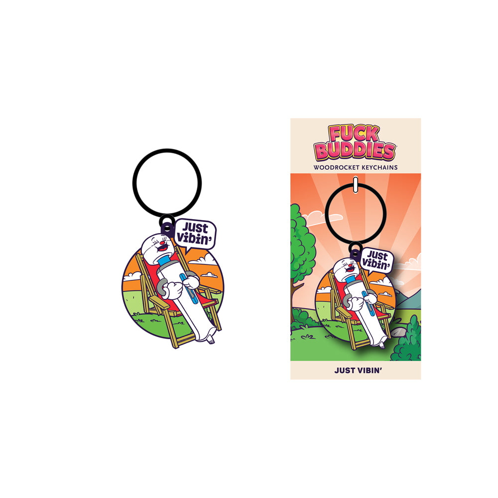 Fuck Buddies Just Vibin Keychain | 785571087086 | Available at EroticWarehouse.com