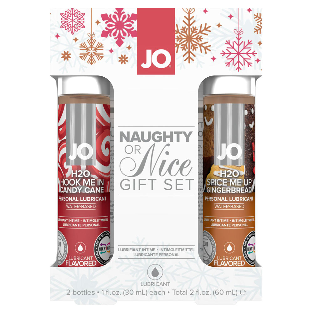 Jo Naughty Or Nice Gift Set Candy Cane & Gingerbread 1 oz. | 796494305041 | Available at EroticWarehouse.com