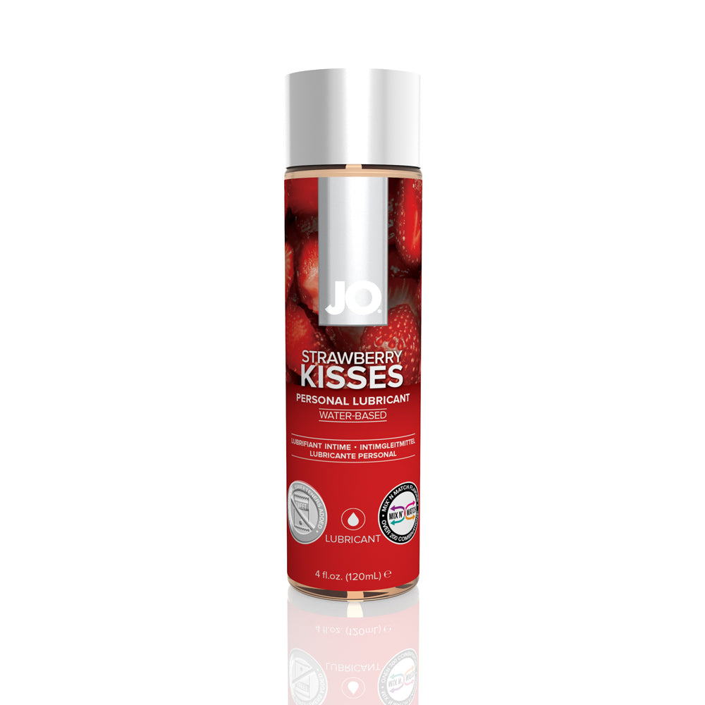 JO H2O Flavored Lubricant Strawberry Kiss 4 oz. | 796494401187 | Available at EroticWarehouse.com