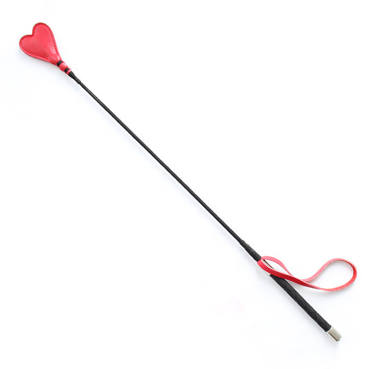 26" Heart Crop PVC Ornate Pro Handle Red | 802991613951 | Available at EroticWarehouse.com