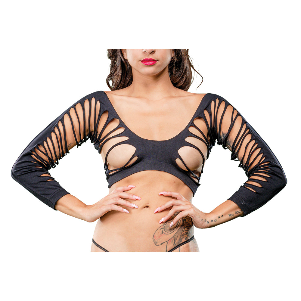 Ladies Erotic Sexy Side Straps Crotchless And Buttless Leggings Black | 809565038264 | Available at EroticWarehouse.com