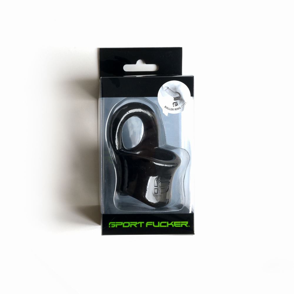Sport Fucker Baller Ring Tpe Black | 810001687205 | Available at EroticWarehouse.com
