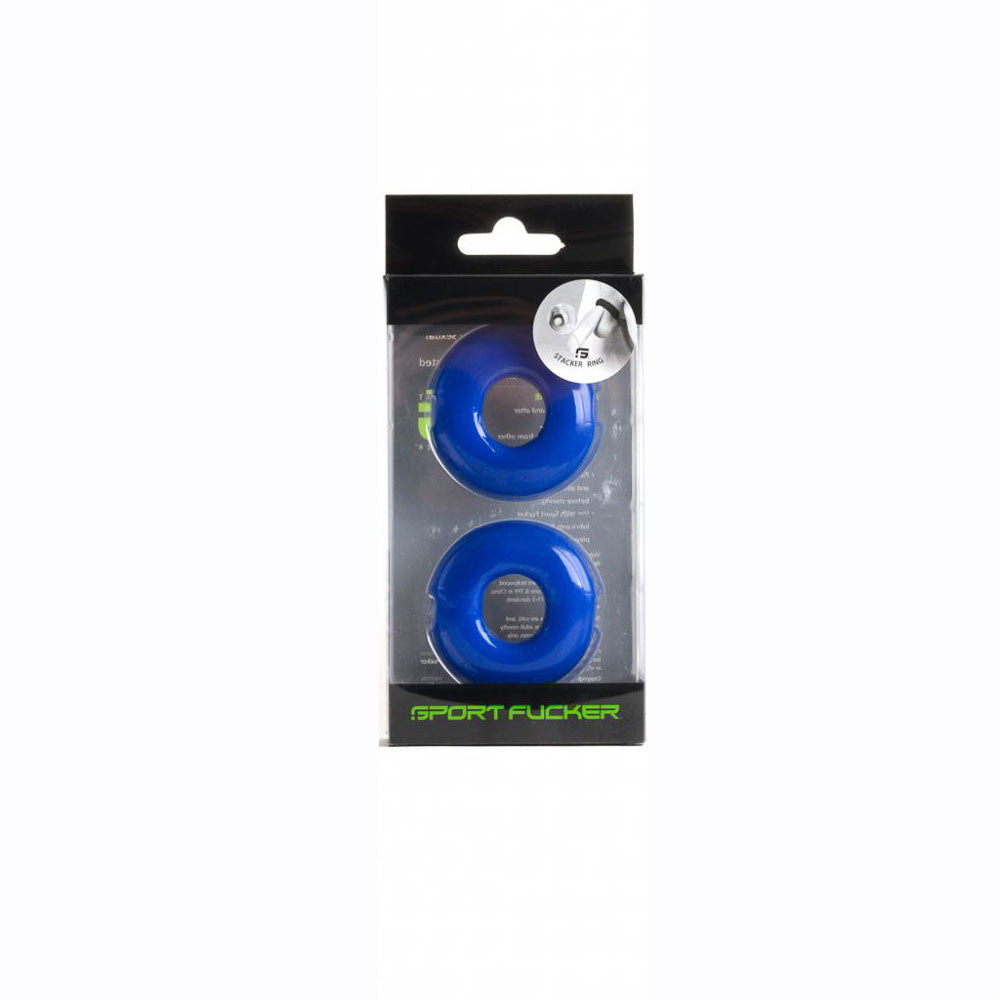 Sport Fucker Stacker Rings Blue | 810001687717 | Available at EroticWarehouse.com