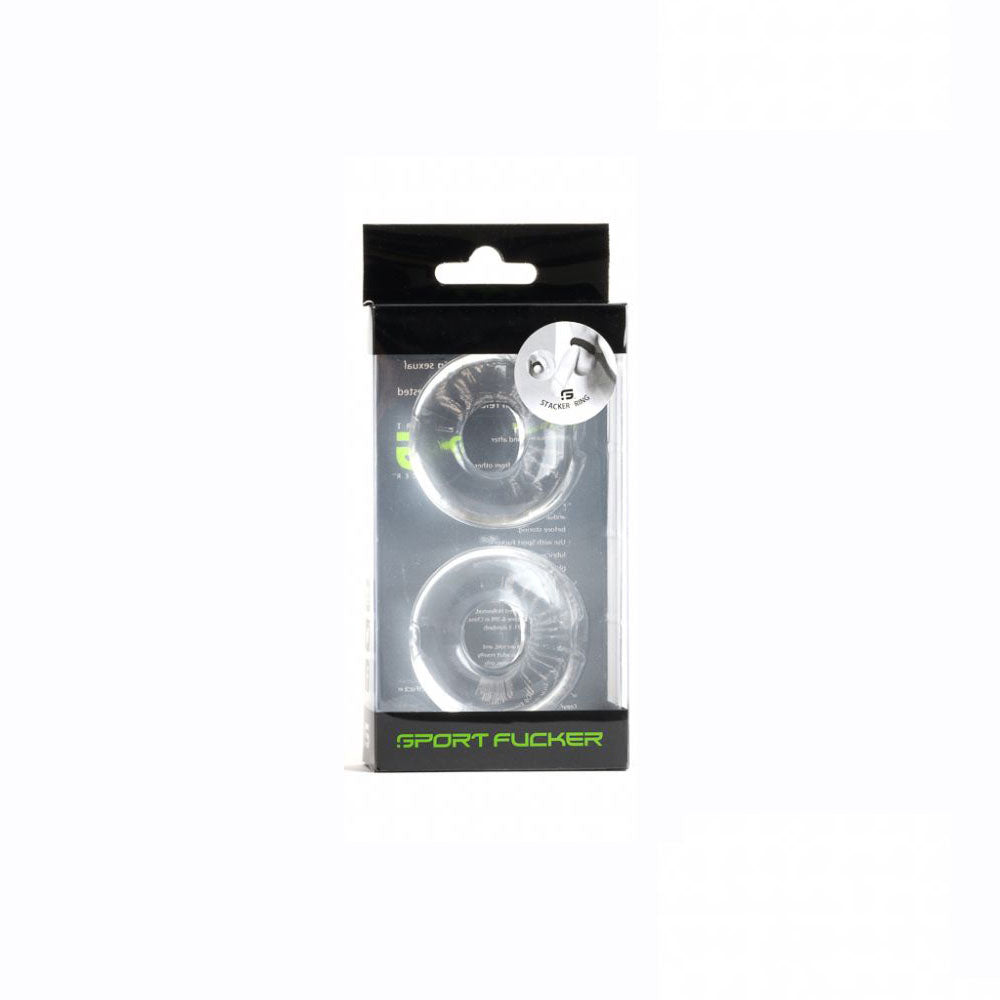 Sport Fucker Stacker Rings Clear | 810001687731 | Available at EroticWarehouse.com