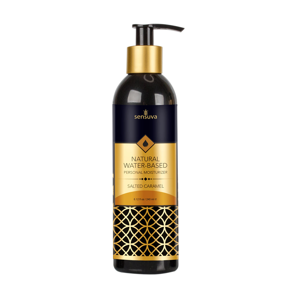 Natural Water-Based Personal Moisturizer Salted Caramel 8 oz. Bottle | 810002660153 | Available at EroticWarehouse.com