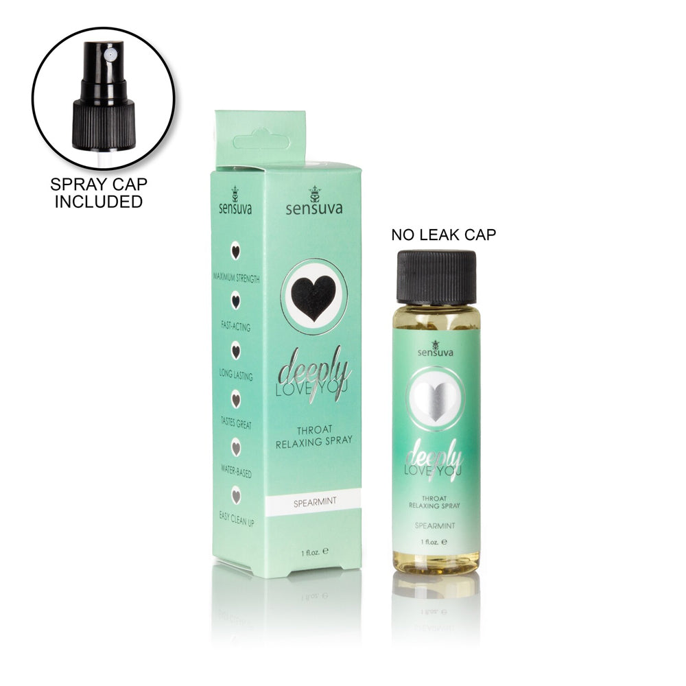 Deeply Love You Throat Relaxing Spray 1 oz. Bottle Spearmint | 810002665004 | Available at EroticWarehouse.com