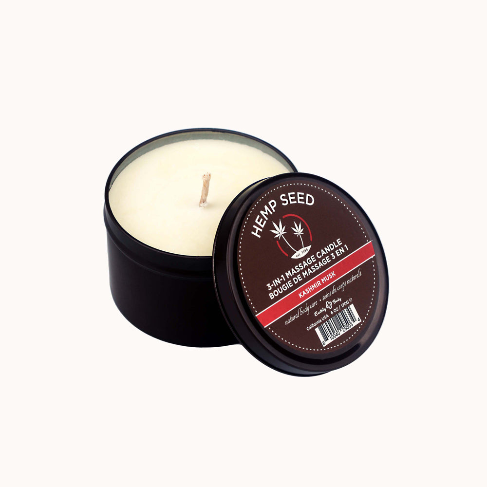 Hemp Seed 3-In-1 Massage Candle Kashmir Musk 6 oz. | 810040295034 | Available at EroticWarehouse.com