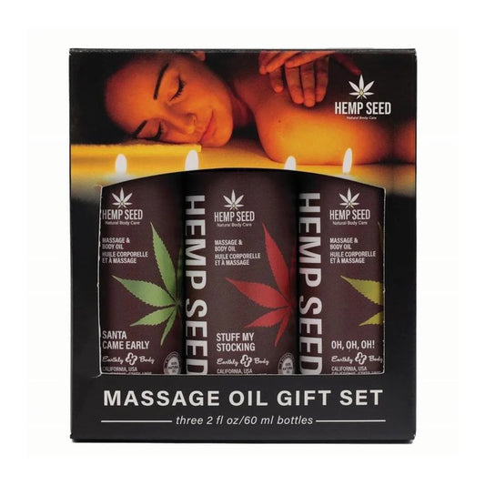 Hemp Seed Massage Trio Gift Set Holiday 2024 | 810040297168 | Available at EroticWarehouse.com