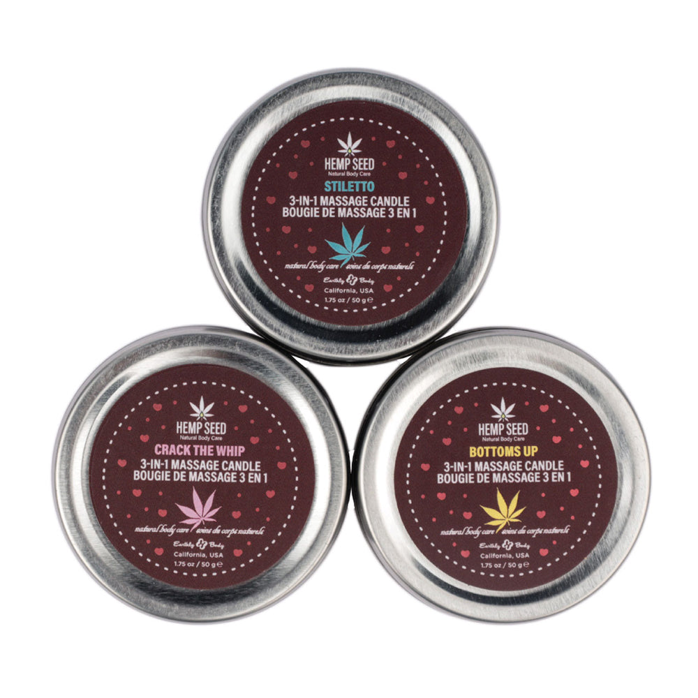 Hemp Seed Valentine '25 Candle Trio 1.75 oz. | 810040297236 | Available at EroticWarehouse.com