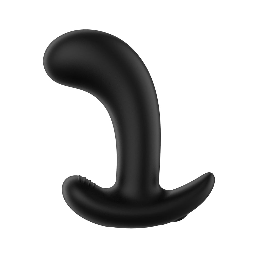Curved Vibrating Plug Black | 810119282965 | Available at EroticWarehouse.com
