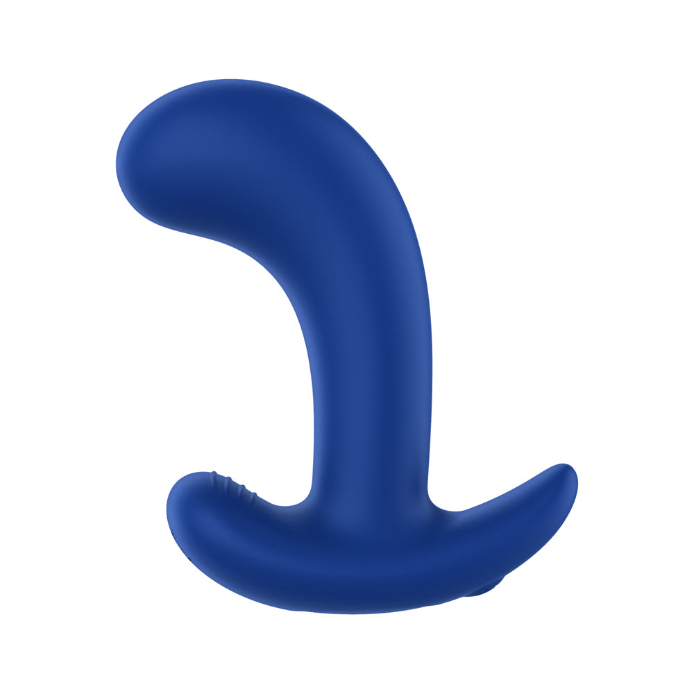 Curved Vibrating Plug Blue | 810119282972 | Available at EroticWarehouse.com