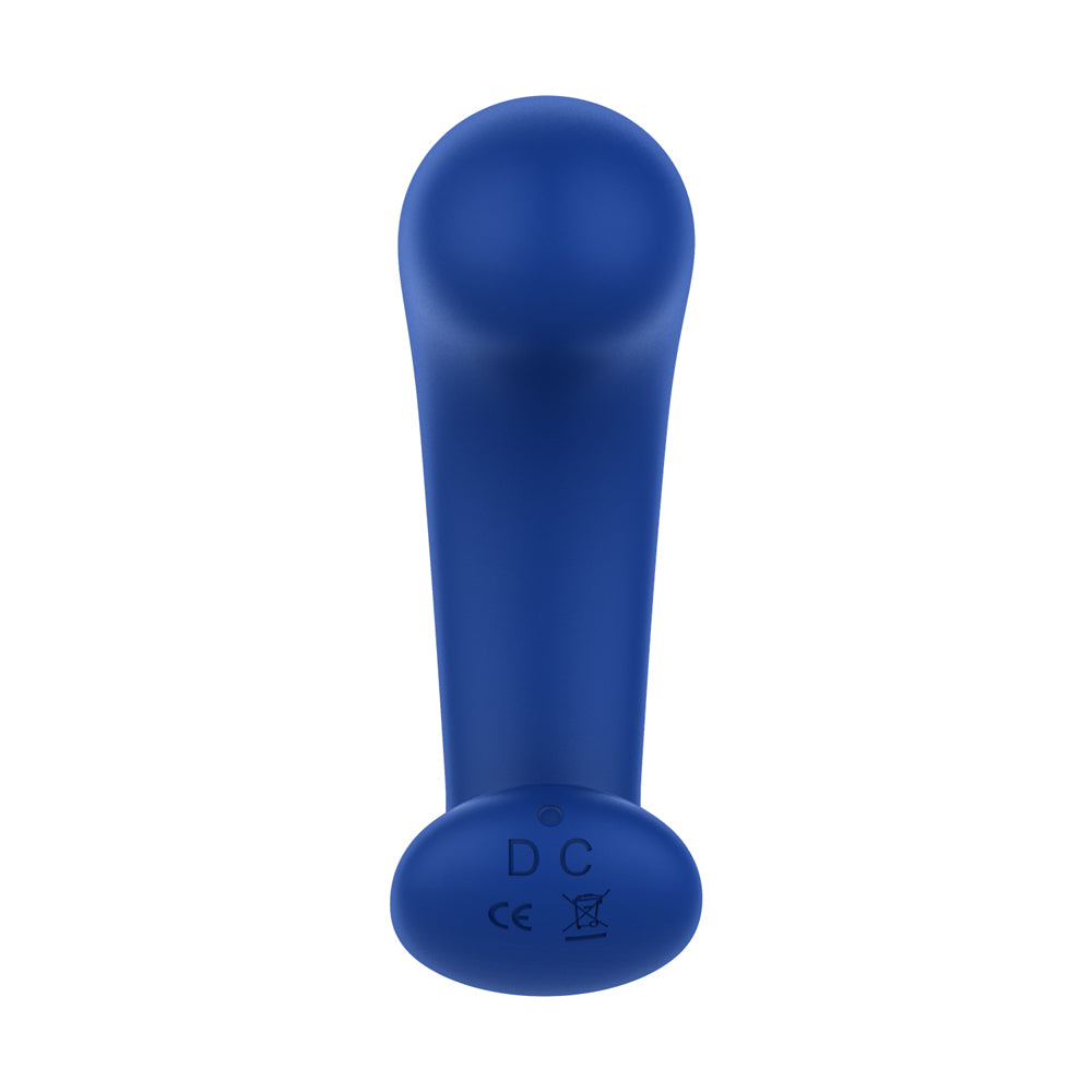 Curved Vibrating Plug Blue | 810119282972 | Available at EroticWarehouse.com