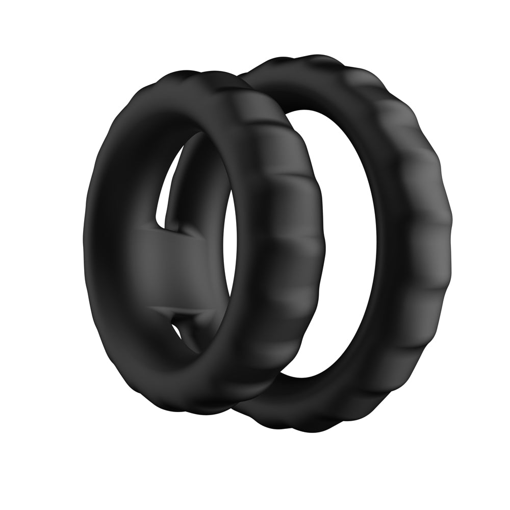 F-43: Tiered Cock & Ball Ring Black | 810119283917 | Available at EroticWarehouse.com