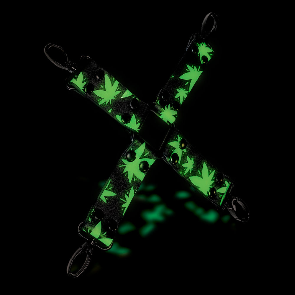 Stoner Vibes Chronic Collection Glow In The Dark Hogtie | 810126930194 | Available at EroticWarehouse.com