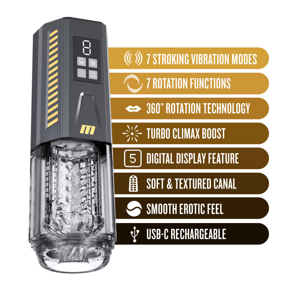 M For Men Spinmaster Pro Grey | 810138370452 | Available at EroticWarehouse.com