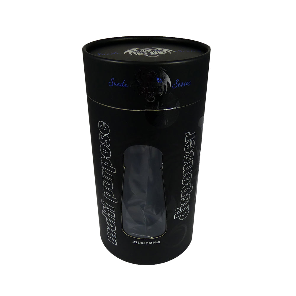 Black Suede Aluminum Dispenser 250 ml | 811490701069 | Available at EroticWarehouse.com