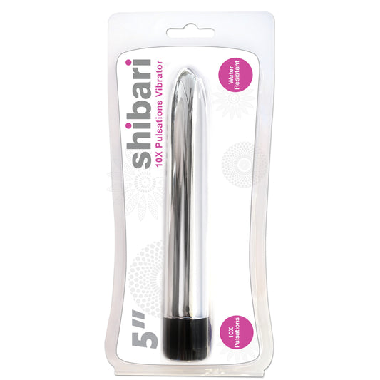 Shibari 5&Quot; 10X Pulsations Vibrator Silver | 812024031584 | Available at EroticWarehouse.com