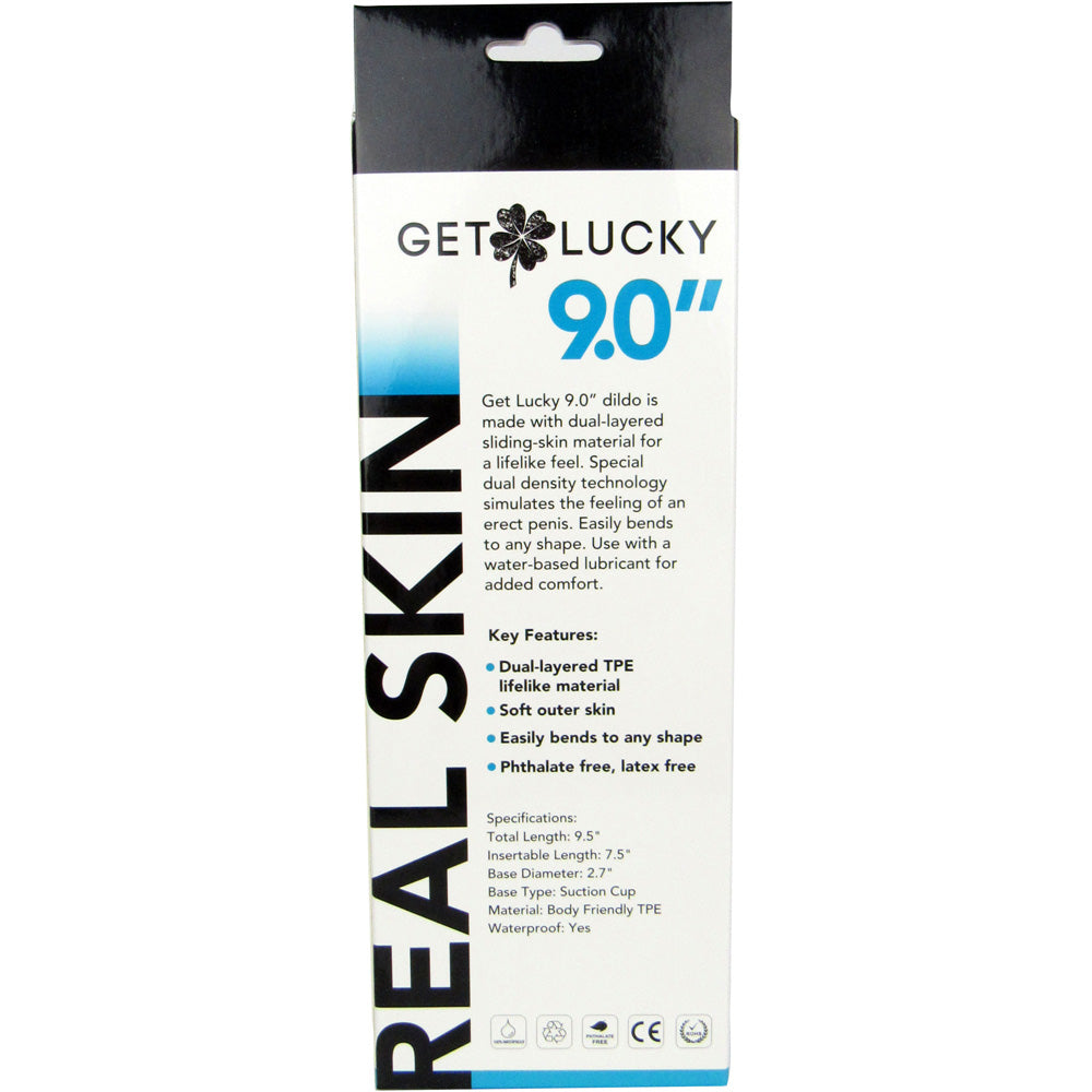 Get Lucky 9" Dual Layer Dong Flesh | 812024032468 | Available at EroticWarehouse.com
