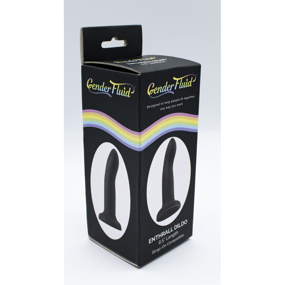 Gender Fluid Enthrall Black Strap On Dildo 6.5'' | 812024034417 | Available at EroticWarehouse.com