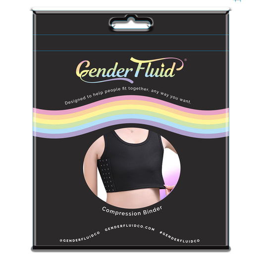Gender Fluid Chest Compression Binder Black L | 812024034905 | Available at EroticWarehouse.com
