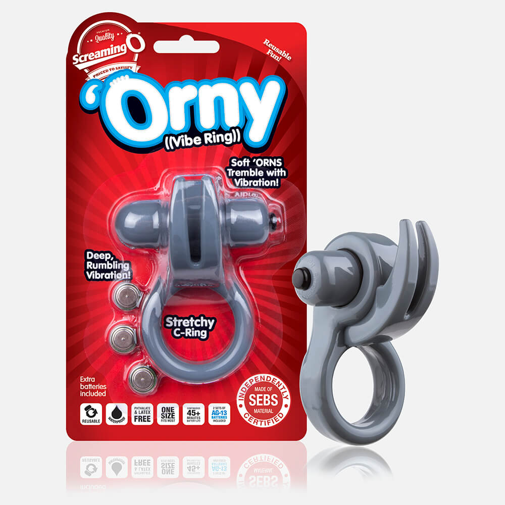 Orny Vibe Ring Grey 1 Ct | 817483012181 | Available at EroticWarehouse.com