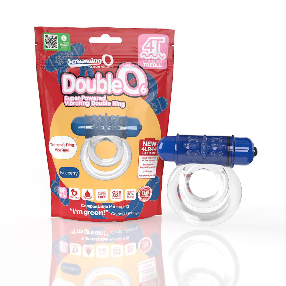 Screaming O 4T Doubleo 6 Blueberry 1 Ct | 817483015328 | Available at EroticWarehouse.com