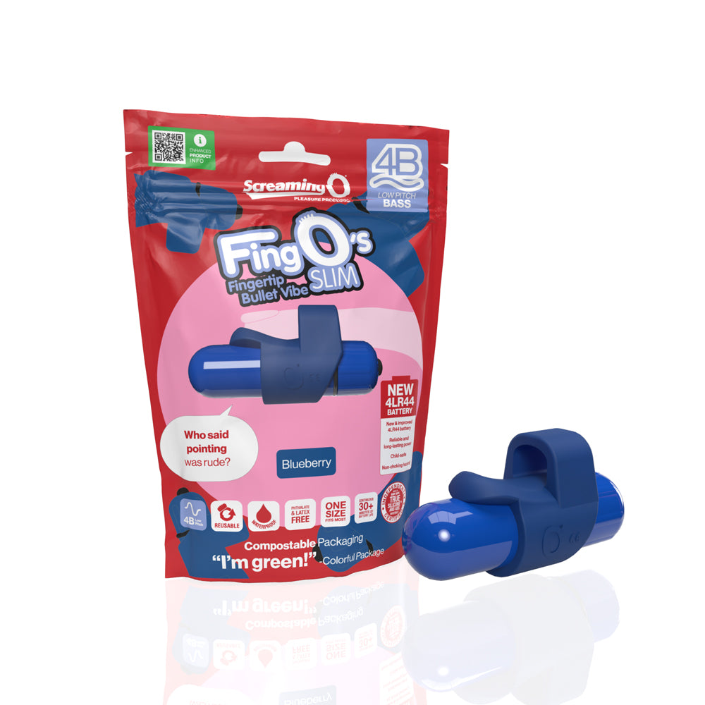 Screaming O 4B Fingo Slim Blueberry | 817483015977 | Available at EroticWarehouse.com