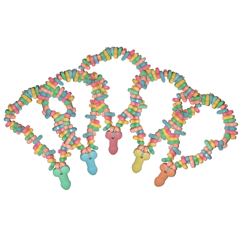 Super Fun Penis Candy Necklace 24Ct Display | 817717006801 | Available at EroticWarehouse.com