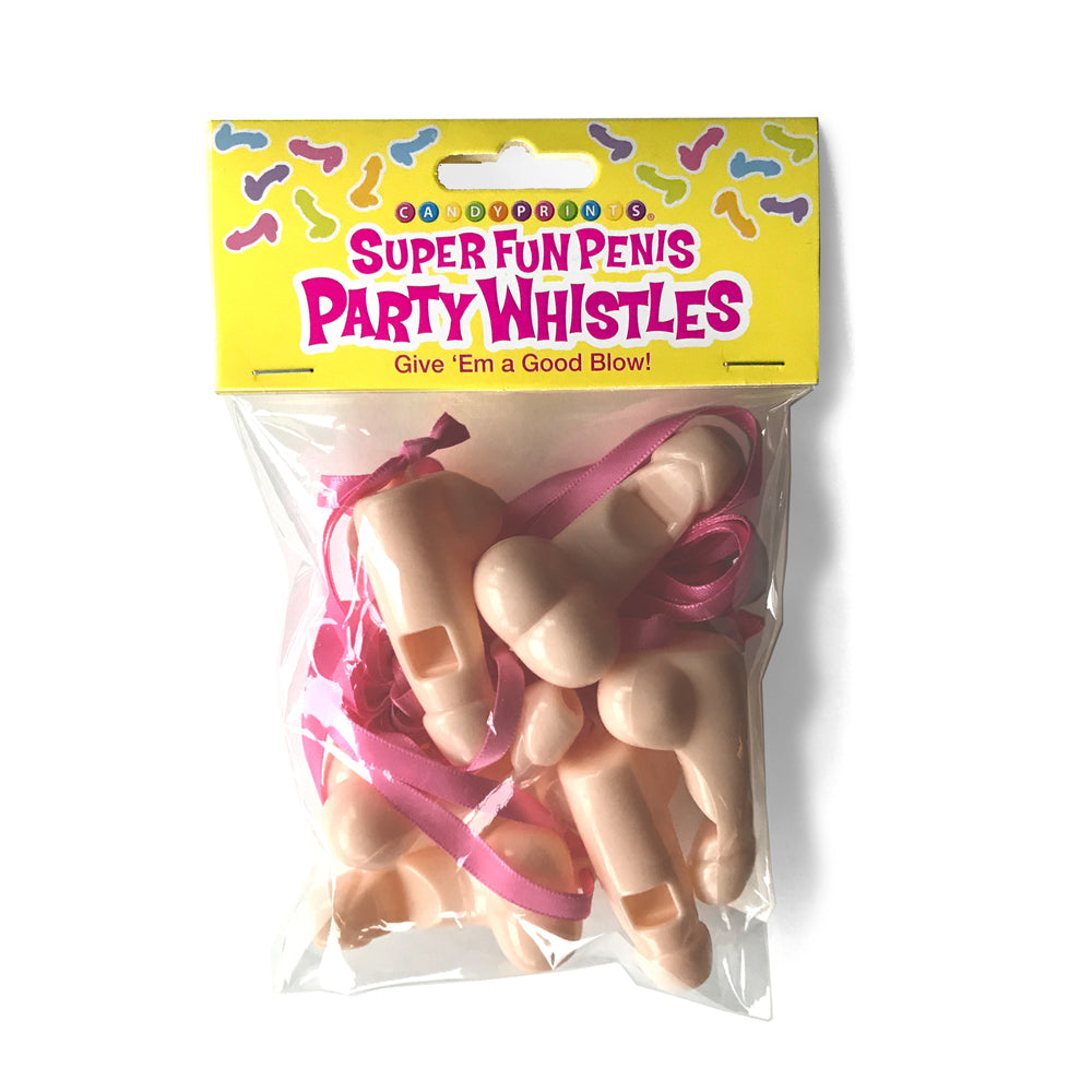 Super Fun Penis Party Whistles 6 Pack | 817717010563 | Available at EroticWarehouse.com