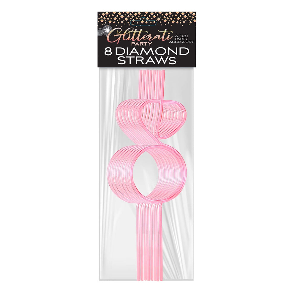 Glitterati Diamond Straw Set 8Ct | 817717010891 | Available at EroticWarehouse.com