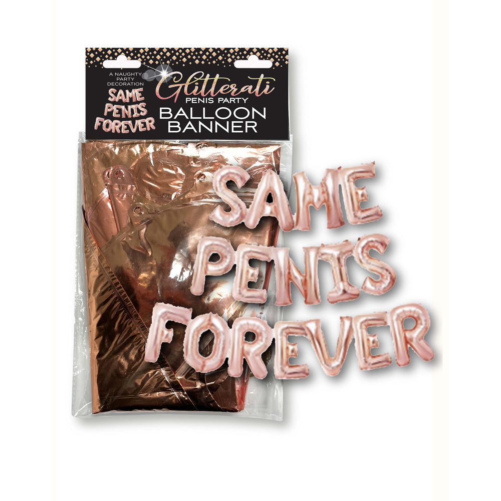 Glitterati Same Penis Balloon Banner | 817717011003 | Available at EroticWarehouse.com