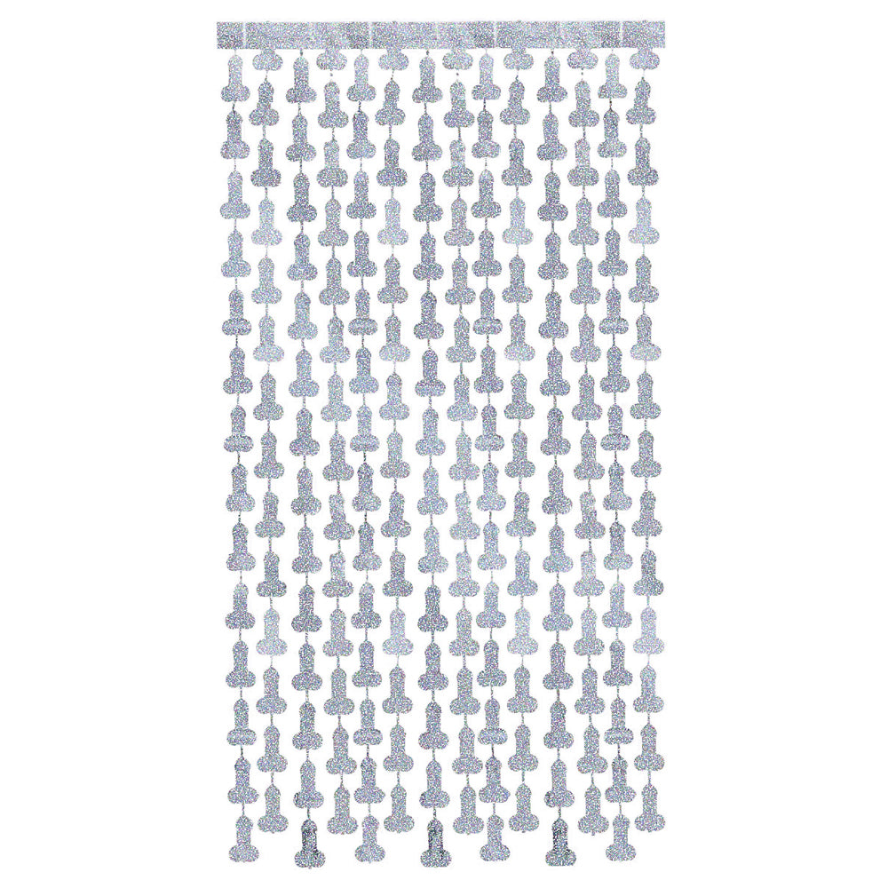 Glitterati Disco Penis Foil Curtains 2/6ft Pcs | 817717011454 | Available at EroticWarehouse.com