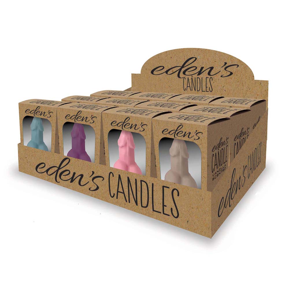 Eden's Candles Penis 12Ct Display | 817717011621 | Available at EroticWarehouse.com