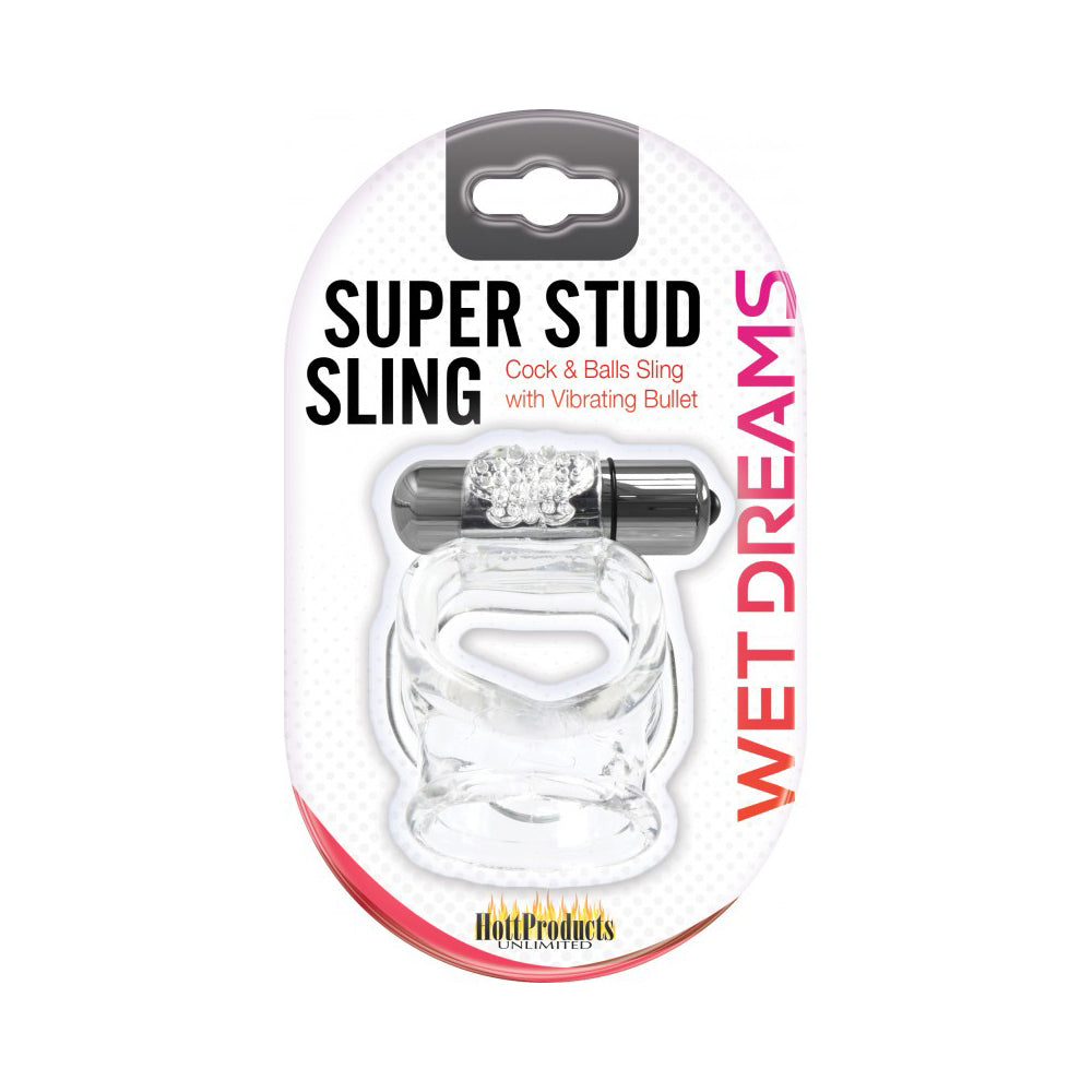 Wet Dreams Super Stud Sling Clear | 818631029341 | Available at EroticWarehouse.com