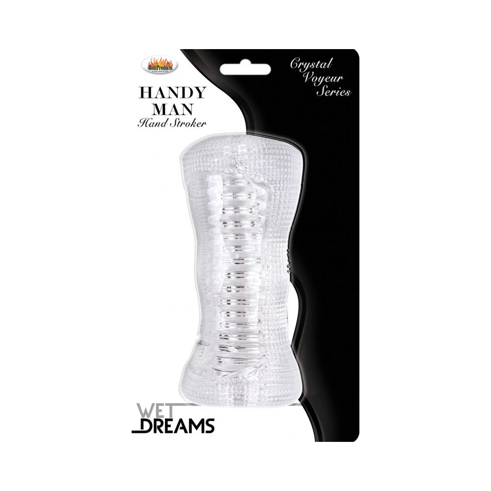 Wet Dreams Handy Man Stroker Clear | 818631029525 | Available at EroticWarehouse.com