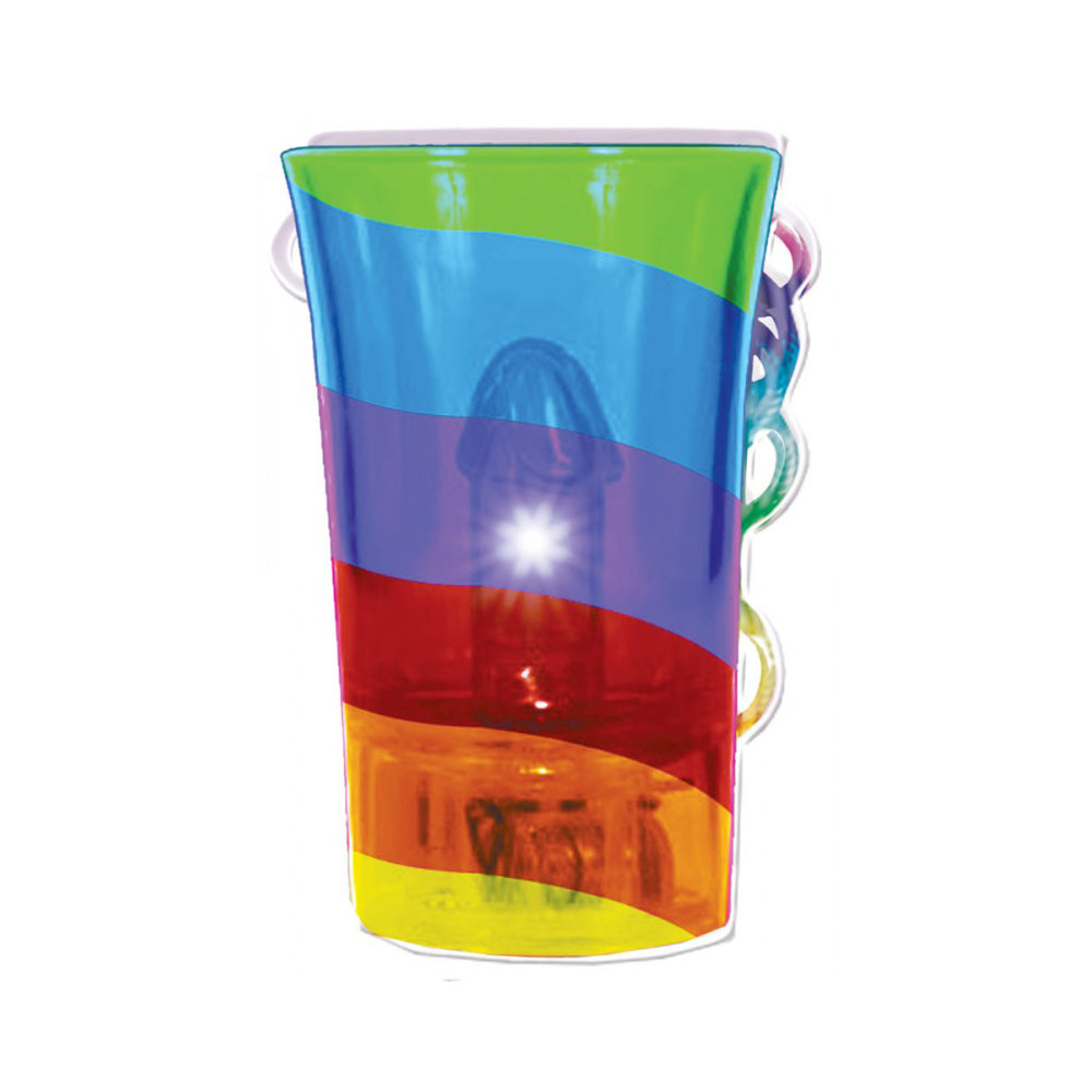Light Up Rainbow Pecker Shot Glass | 818631029693 | Available at EroticWarehouse.com