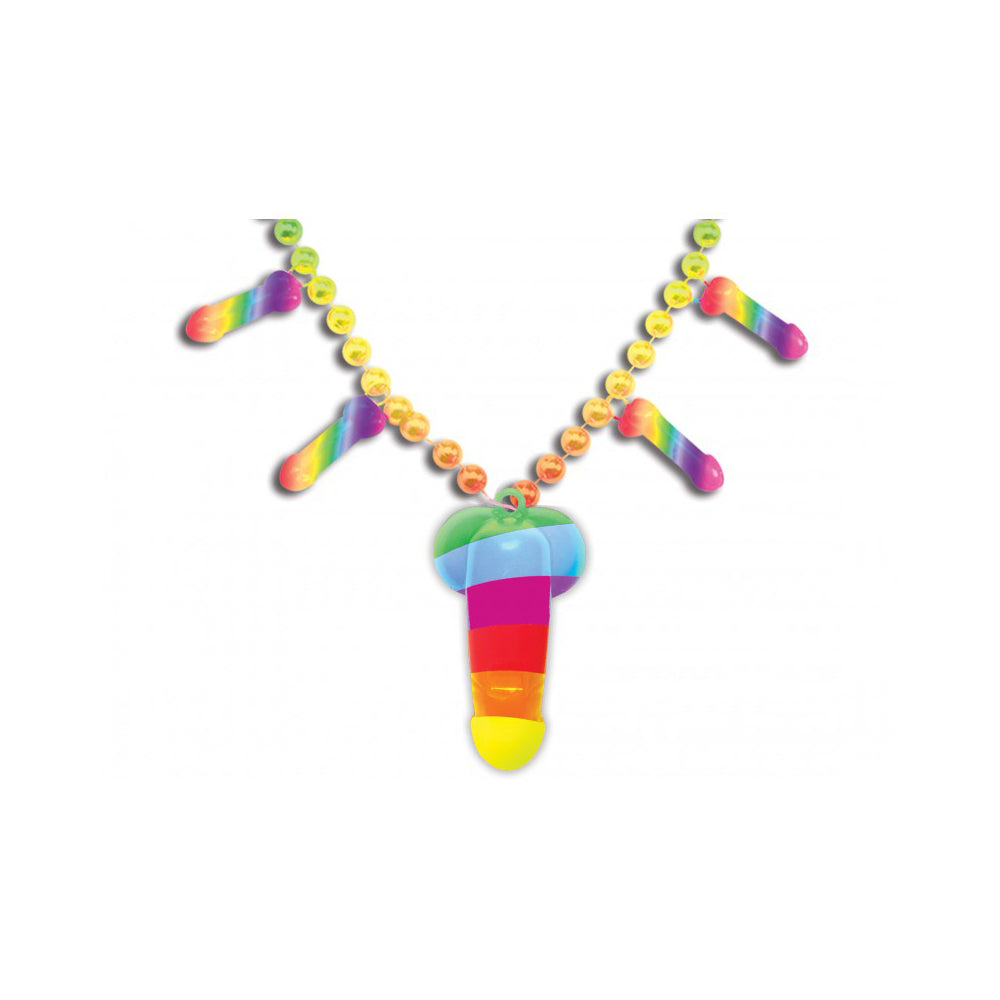 Rainbow Pecker Whistle Necklace | 818631029709 | Available at EroticWarehouse.com