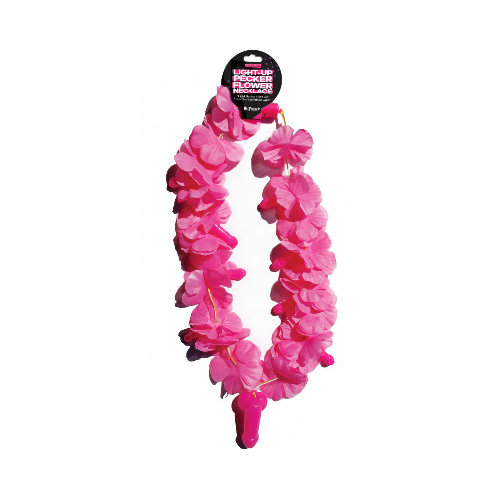 Pink Light Up Flower Pecker Necklace | 818631029860 | Available at EroticWarehouse.com